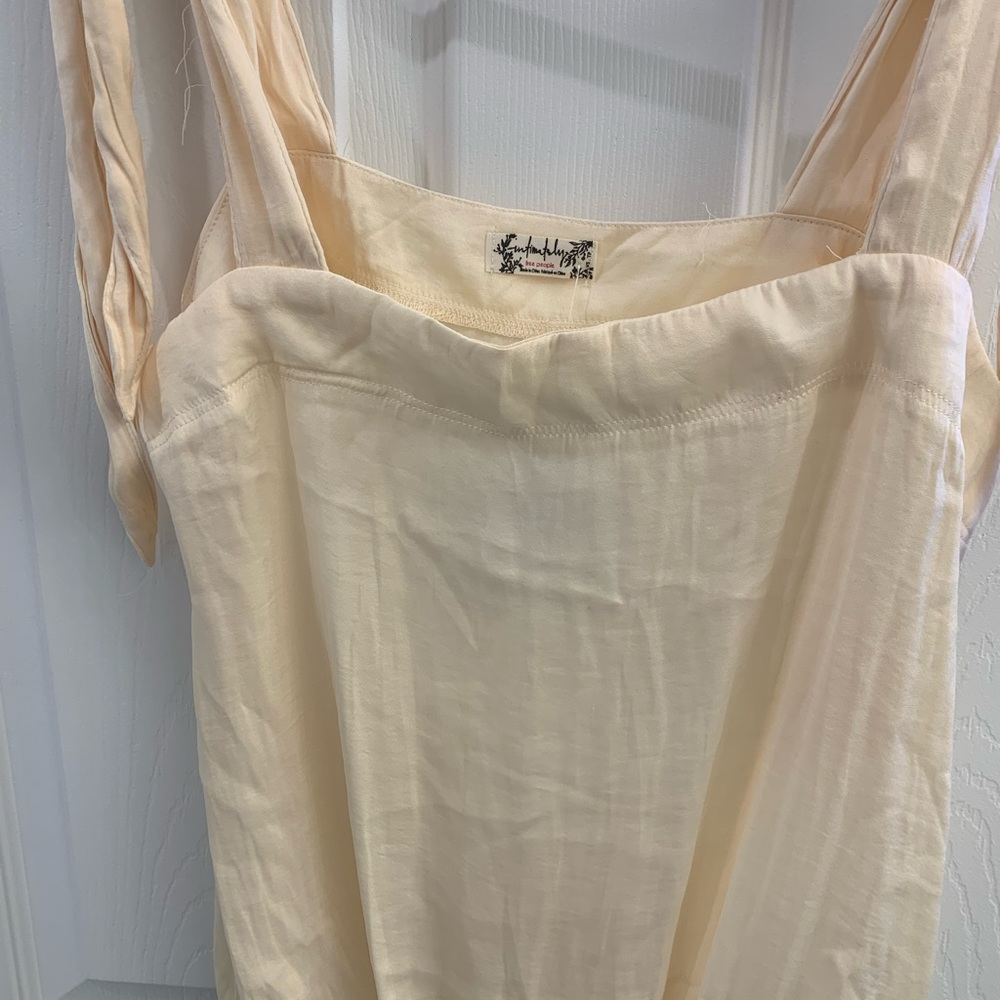 SOLD NWT Gorgeous Free People Canvas Ties Over Guys Sleeveless Bodysuit XS❤️ - Picture 3 of 9